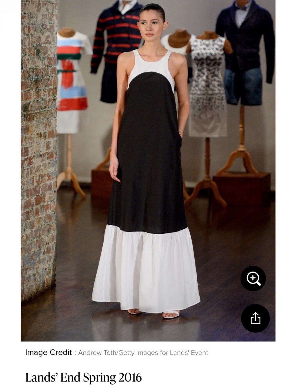 Lands End Runway Spring 2016 Runway Colorblock Maxi - Picture 2 of 2